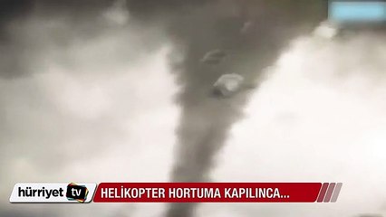 Habercilerin helikopteri hortuma kapıldı