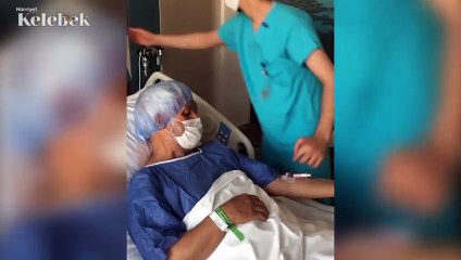 Talat Bulut'tan ameliyat öncesi poz