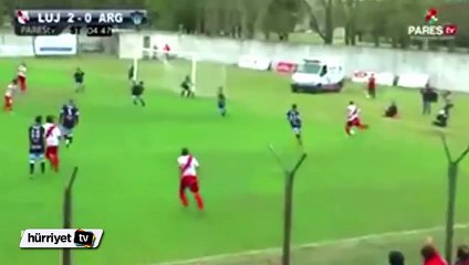 Gol attıktan sonra ambulansa binip korna çaldı