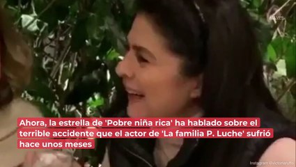 "Ya está viejito": Victoria Ruffo habla sobre el accidente que tuvo Eugenio Derbez