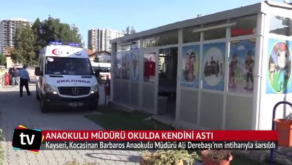 Anaokulu müdürü okulda kendini astı