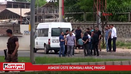 Askeri üste bombalı araç paniği