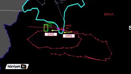 Düşürülen uçağın iz analizi