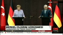 Başbakan Yıldırım ve Almanya Başbakanı Merkel'den önemli açıklamalar