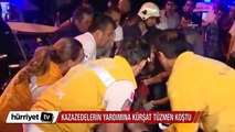 Ankara'da kazazedelerin yardımına eski bakan Kürşad Tüzmen koştu