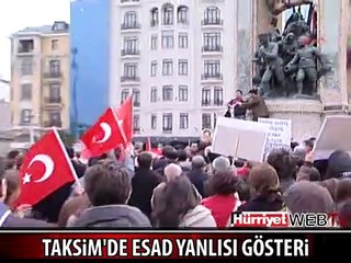 CUMHURİYET ANITI'NDA ESAD POSTERLERİ