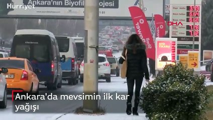 Ankara'da mevsimin ilk kar yağışı