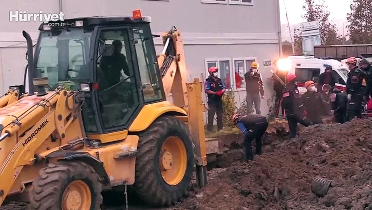Ankara'da inşaat alanında toprak kayması meydana geldi