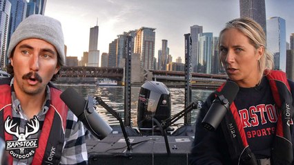A Fisherman Caught On A Giant Inflatable In The Chicago River!