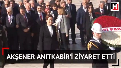 Akşener, önce Anıtkabir’e sonra türbeye gitti