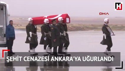 Şehit cenazesi Ankara'ya uğurlandı