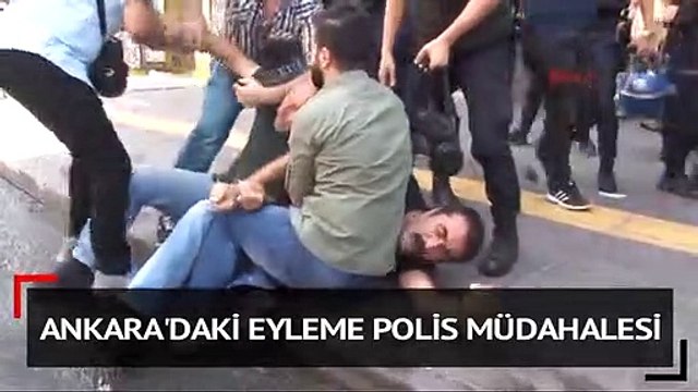 Özakça ve Gülmen protestosuna polis müdahalesi