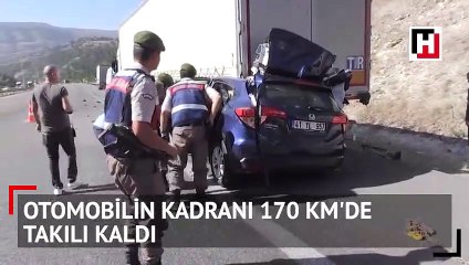 Feci kaza... Hız göstergesi yola savruldu