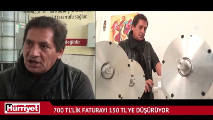 Türk mucit icat etti: 700 TL'lik faturayı 150 TL'ye düşürüyor