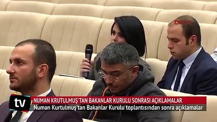 Numan Kurtulmuş Bakanlar Kurulu toplantısından sonra açıklamalar