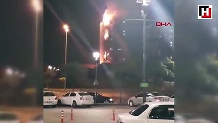 Ankara'da çok katlı bir binayı alevler sardı