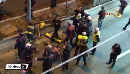 Özel halk otobüsü köprüden uçtu: 13 yaralı