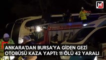 Geziye giden yolcuları taşıyan otobüs kaza yaptı