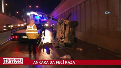 Ankara'da feci kaza