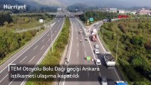 TEM Otoyolu Bolu Dağı geçişi Ankara istikameti ulaşıma kapatıldı