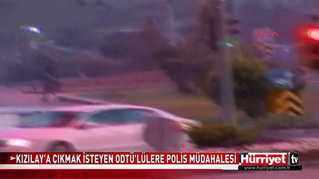 KIZILAY'A ÇIKMAK İSTEYEN ODTÜ'LÜLERE POLİS MÜDAHALESİ! TAKSİM GEZİ PARKI PROTESTOSU