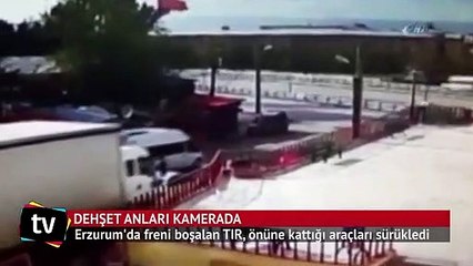 Erzurum'daki dehşet anları kameraya böyle yansıdı