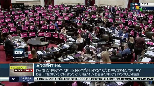 Argentina: Cámara de Diputados aprueba reforma de ley para barrios populares