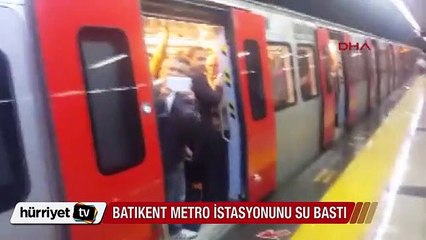 Ankara'da Batıkent Metro İstasyonunu su bastı