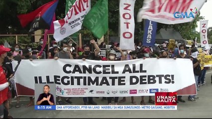 Ilang grupo, nag-rally para hilinging ikansela ang mga "illegitimate" na utang ng Pilipinas | UB