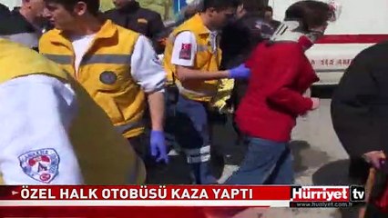 ANKARA'DA HALK OTOBÜSÜ DEVRİLDİ