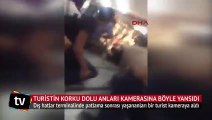 Turistin korku dolu anları kamerasına böyle yansıdı