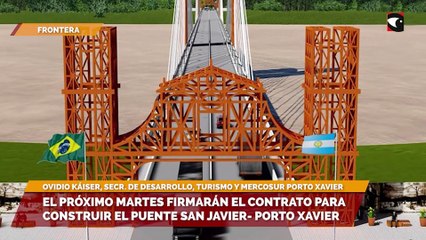 El próximo martes firmarán el contrato para construir el puente San Javier- Porto Xavier