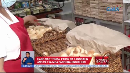 Ilang nagtitinda, pabor na tanggalin ang VAT sa mga pangunahing bilihin | UB