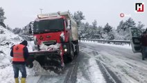 Antalya-Konya karayolu kar nedeniyle trafiğe kapatıldı