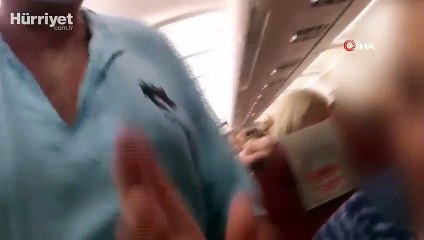 Antalya-Kazan yolcu uçağında gerginlik... O anlar kamerada