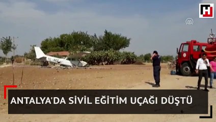 Antalya'da sivil eğitim uçağı düştü