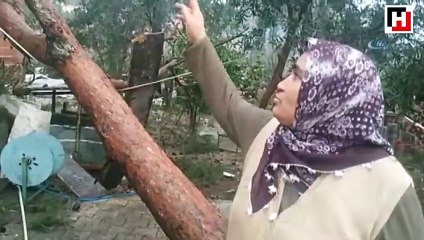 Şiddetli fırtına ilçeyi altüst etti