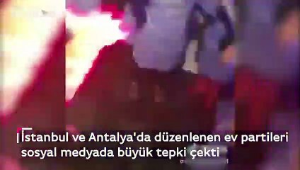 Yasağa rağmen parti yaptılar.