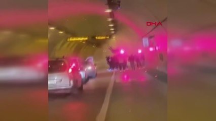 ASKER EĞLENCESİ İÇİN KAĞITHANE TÜNELİ'Nİ KAPATTILAR