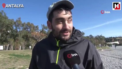 Ocak ayında denize girdiler