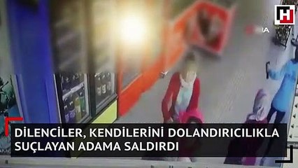 Dilenci kadınlar, kendilerini dolandırıcılıkla suçlayan adama saldırdı