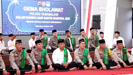 Polres Tasikmalaya Gelar Gema Sholawat Dalam Memperingati Hari Santri 2022
