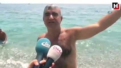 Antalya sahillerinde trajikomik olay