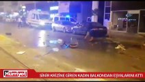 Cinnet getiren kadın caddeyi savaş alanına çevirdi