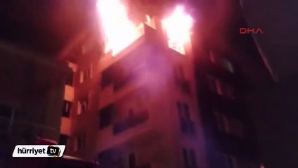 Gurbetçinin evi alev alev yandı