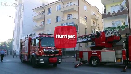 Kayseri'de ateşle oynayan çocuklar apartmanı yaktı
