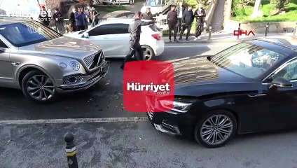 Çarptığı lüks cipin sahibi oradan tesadüfen geçen arkadaşı çıktı