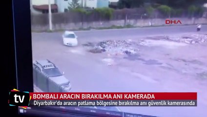 Bombalı aracın bırakılma anı kamerada