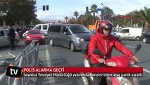 İstanbul Emniyet Müdürlüğü yakınında benzini biten araç panik yarattı