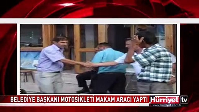 BELEDİYE BAŞKANI'NIN MAKAM ARABASINA HACİZ GELİNCE MOTOSİKLETİ MAKAM ARACI YAPTI